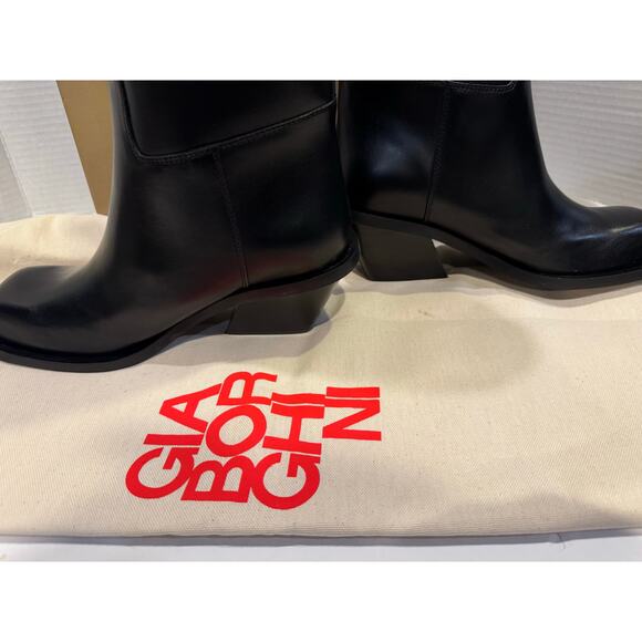 GIABORGHINI women's square-toe leather boots | Cowboy BootsEU37=US6.6.5-75-7 NEW - Picture 15 of 16